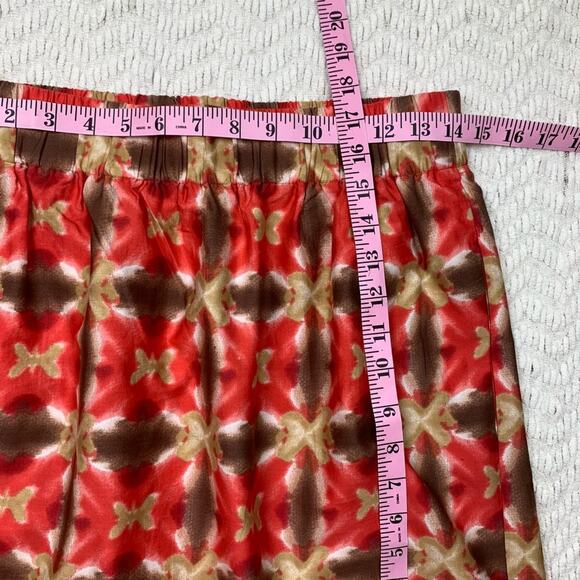 J. Crew Brown And Orange Patterned A-Line Skirt Size 4 - Picture 6 of 6